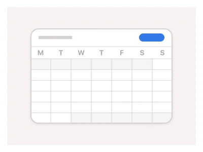 Calendar component in Figma