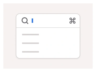 Command Panel component in Figma