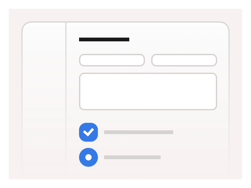 Settings template in Figma