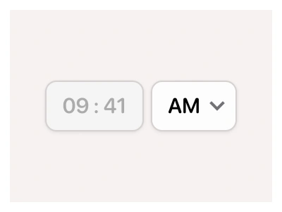 Time Picker component in Figma