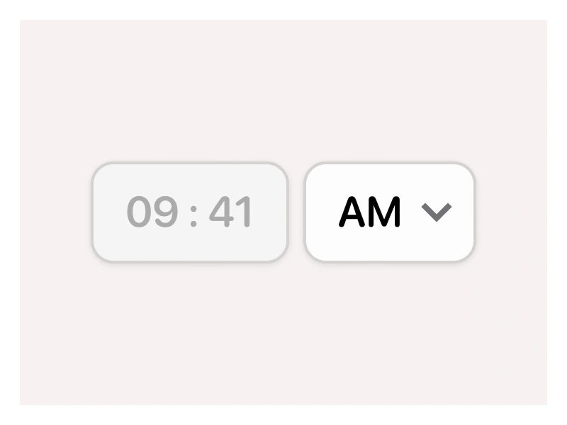 Time Picker component in Figma