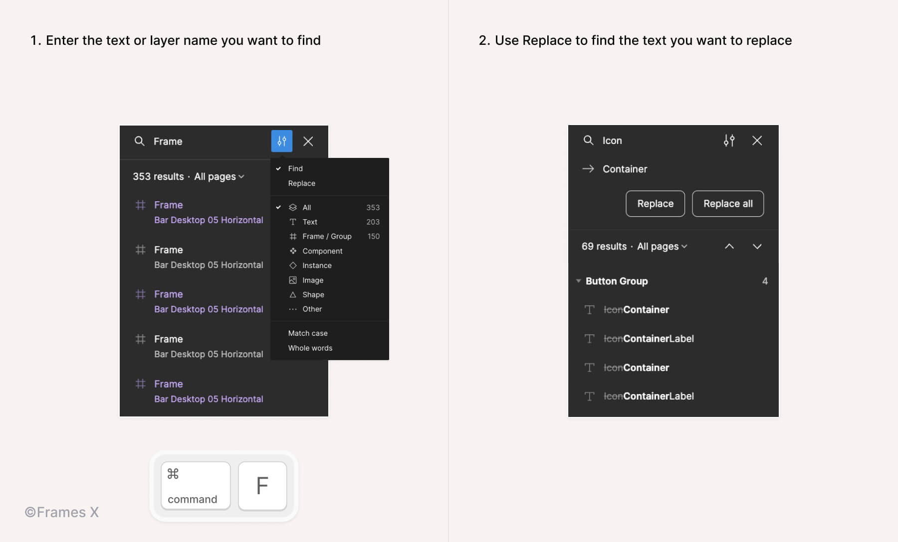 How to Find and Replace Content in Figma