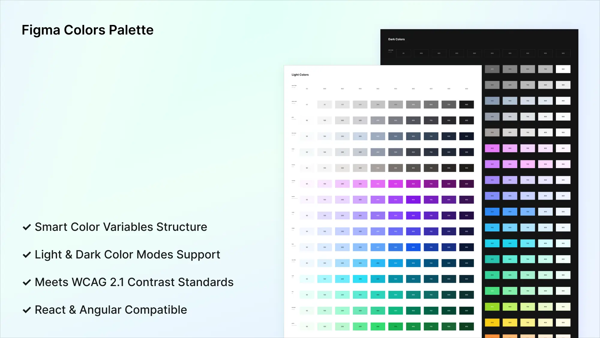 Colors Palette for Figma | Frames X UI Kit